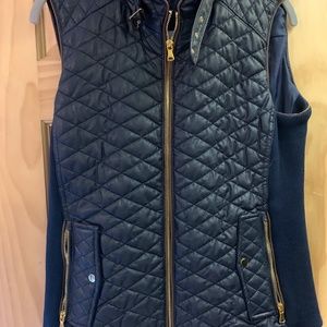 FATE faux leather (vegan) quilted vest, size L